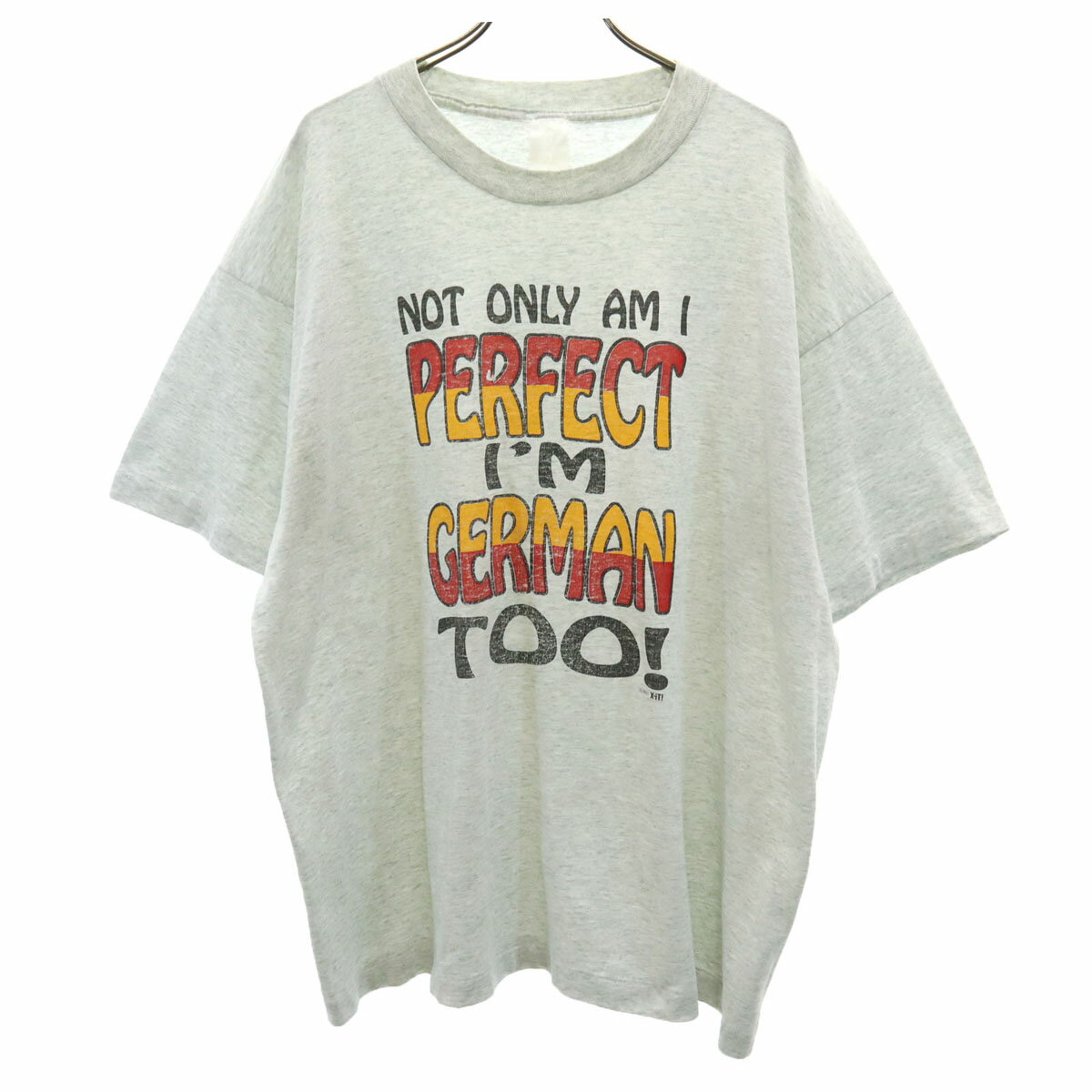 古着 90s オールド 半袖 Tシャツ グレー シングルステッチ メンズ 【中古】 【PD】