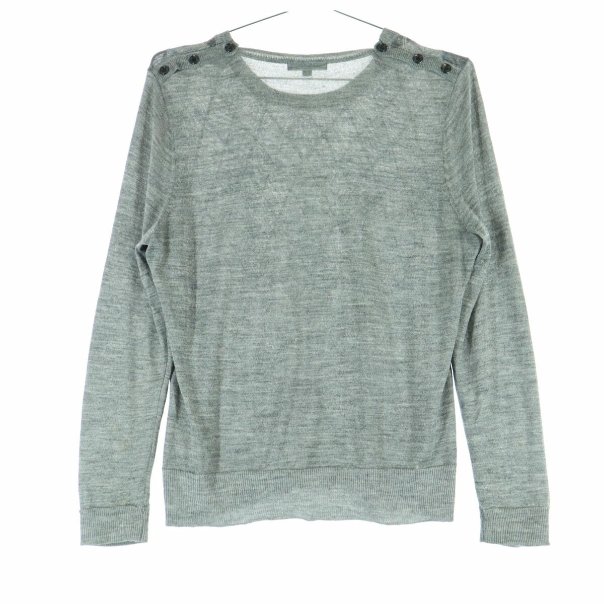 古着 BURBERRY バーバリー アーガイル 長袖 ニット XS グレー メンズ 【中古】