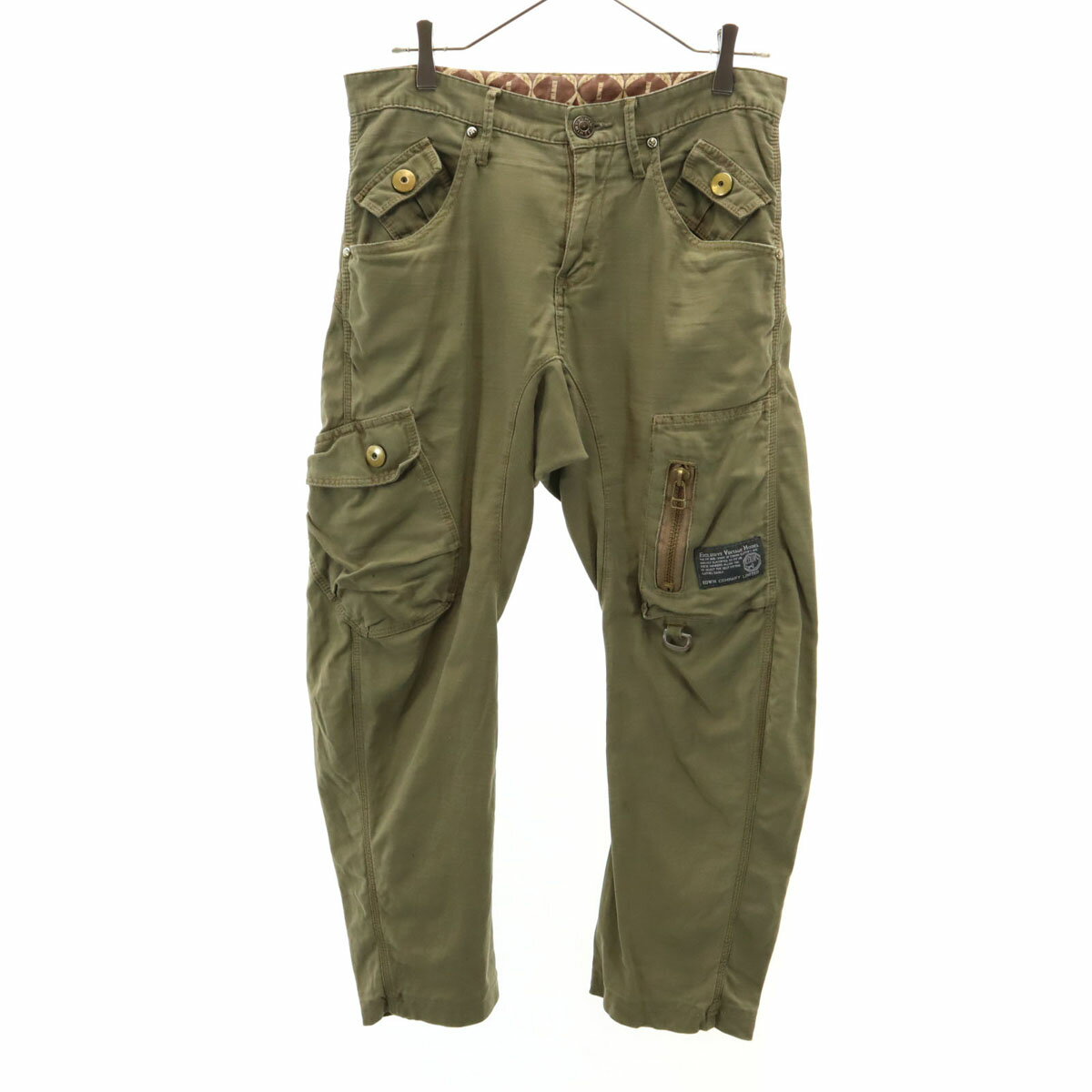 古着 EDWIN エドウィン カーゴパンツ S カーキ系 メンズ 【中古】