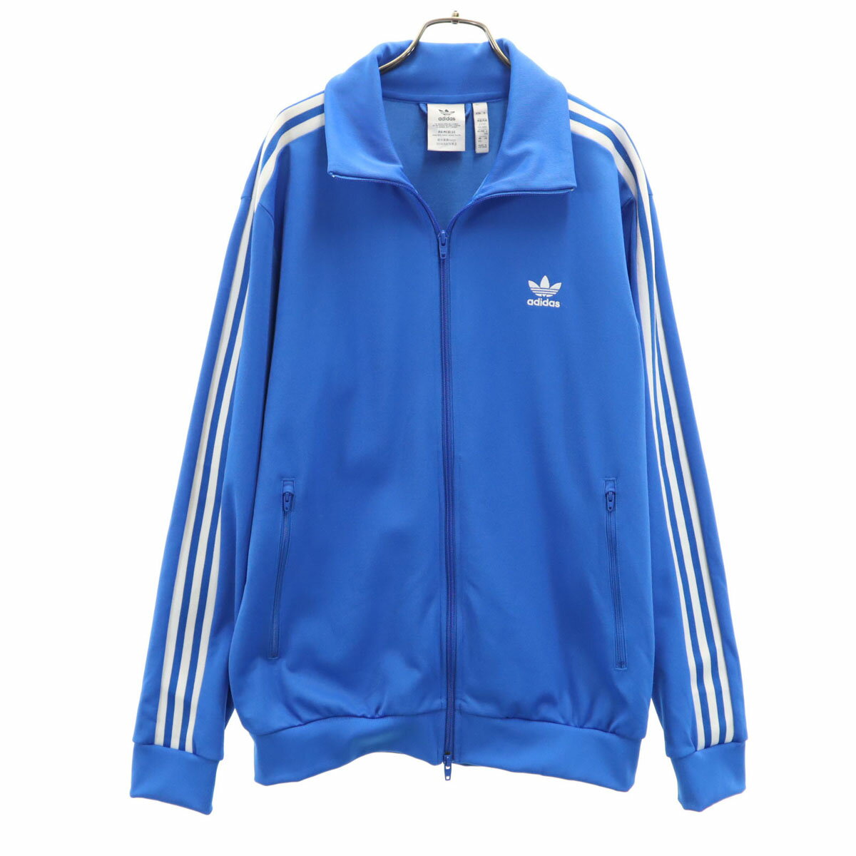 古着 adidas アディダス トレフォイルロゴ刺繍 トレーニング トラックジャケット 2XO 青 ジャージ 3ライン ビックサイズ メンズ 【中古】のサムネイル