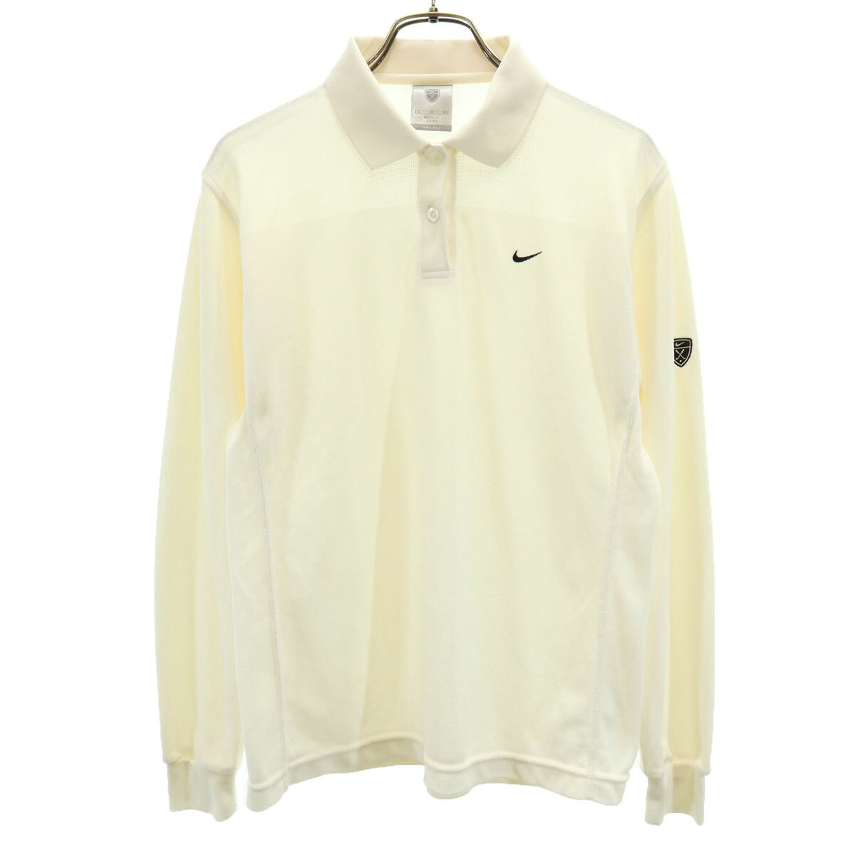 古着 NIKE ナイキ ゴルフ 長袖 ポロシャツ L アイボリー レディース 【中古】