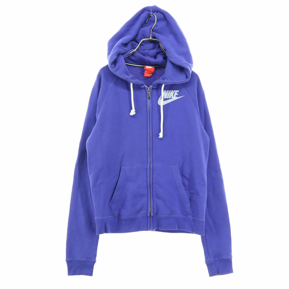 古着 NIKE ナイキ 長袖 ジップパーカー M ブルー フーディー メンズ 【中古】