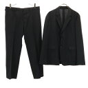 古着 PRADA プラダ イタリア製 スーツ 上下 セットアップ 48R ブラック メンズ 【中古】