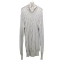 古着 ARMANI アルマーニ イタリア製 ウール 長袖 ハイネック セーター 50 グレー COLLEZIONI ニット メンズ 【中古】 【PD】