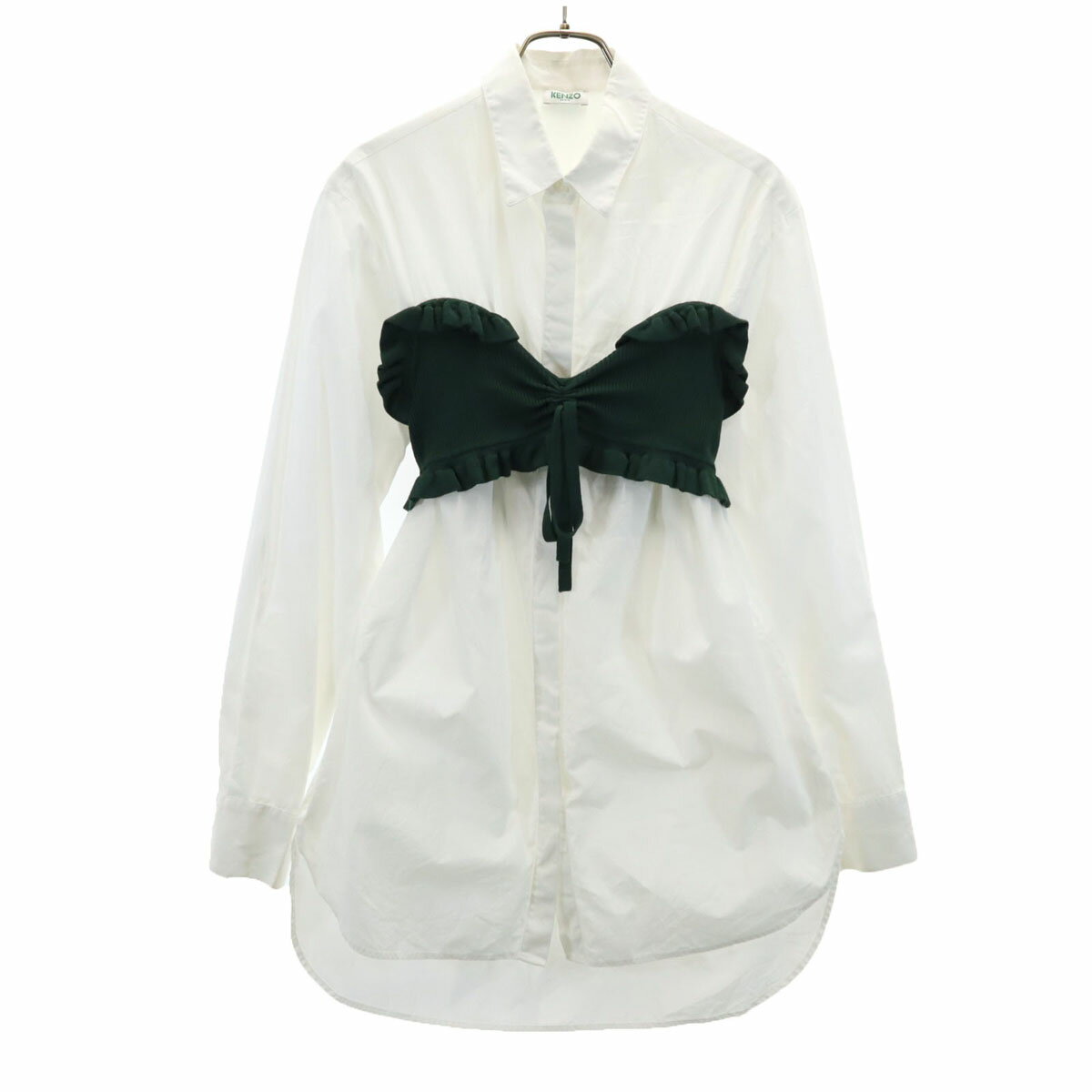 古着 KENZO ケンゾー 長袖 レイヤード シャツ ホワイト レディース 【中古】