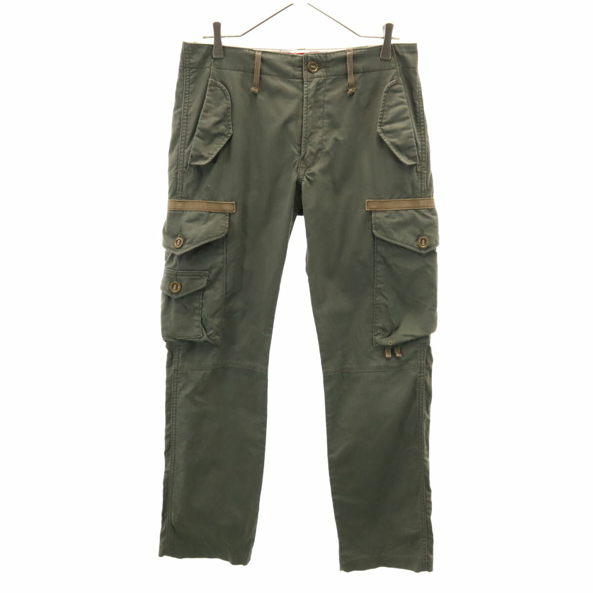 古着 EDWIN エドウィン カーゴパンツ S オリーブ系 メンズ 【中古】
