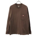 古着 Danton ダントン ロゴワッペン 長袖 クルーネック Tシャツ 40 ブラウン ロンT メンズ 【中古】|詳細画像