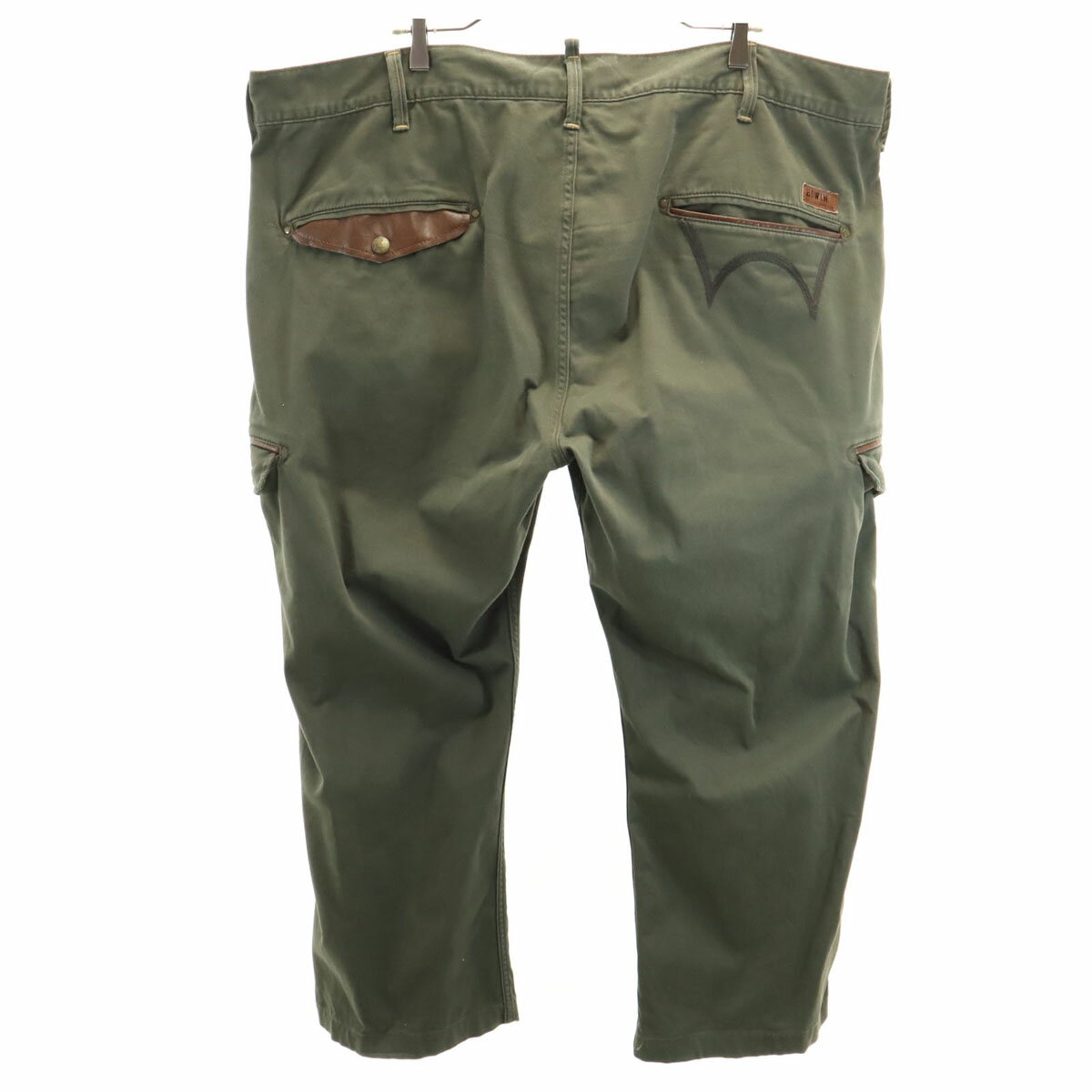 古着 EDWIN エドウィン カーゴパンツ W46 カーキ ビッグサイズ メンズ 【中古】
