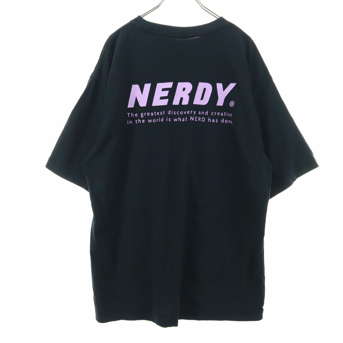 古着 NERDY ノルディ ロゴプリント 半袖 Tシャツ M ブラック メンズ 【中古】