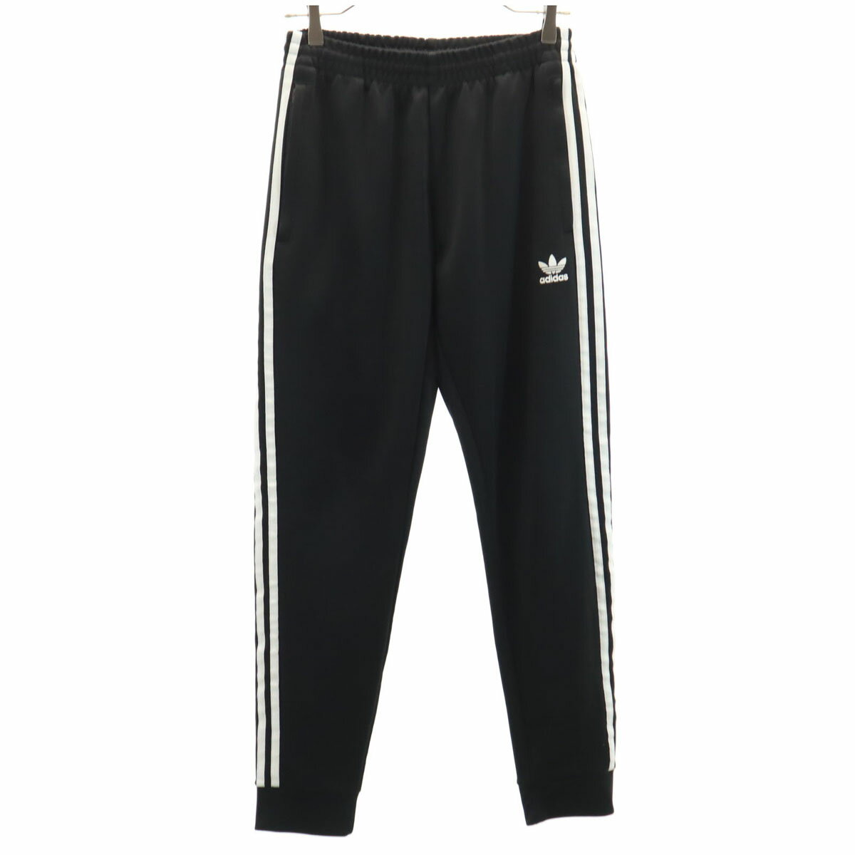 古着 adidas Originals アディダスオリジナルス トレフォイルロゴ トラックパンツ M ブラック ジャージ メンズ 【中古】