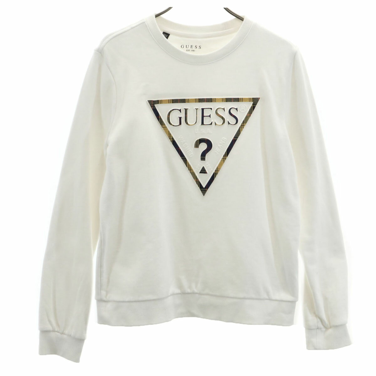 古着 Guess ゲス 長袖 トレーナー S オフホワイト メンズ 【中古】(4)