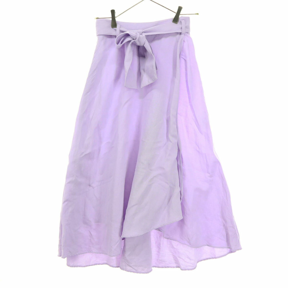 古着 美品 ANAYI アナイ 日本製 ミモレ丈 フレアスカート 38 パープル レディース 【中古】
