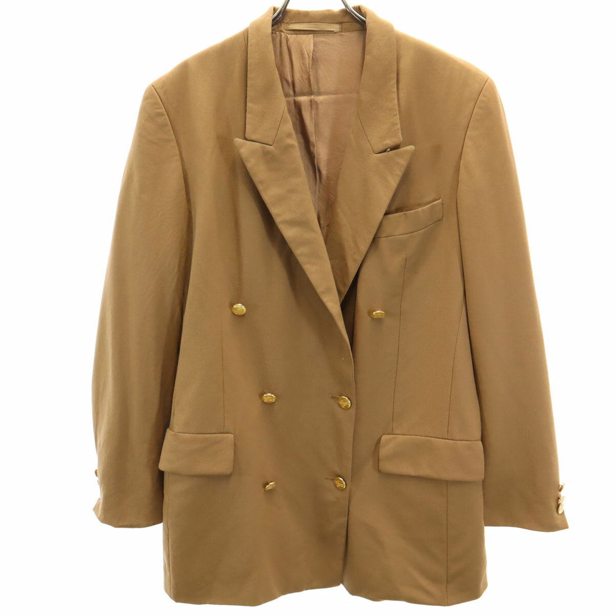 古着 Burberrys バーバリーズ 90s 英国製 オールド ダブル テーラードジャケット 14R ブラウン レディース 【中古】