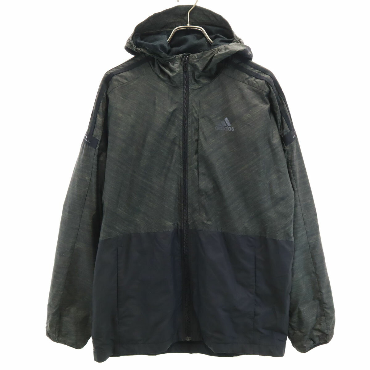 アディダス トレーニング ウインドブレーカー S カーキ adidas 裏トリコット メンズ 【詳細】全体的にスレや色褪せあり。首周りや所々に汚れ、両袖に破れあり。古着にご理解の上ご購入をお願い致します。 コンディションについて ブランドアディダス / adidas アイテムウインドブレーカー サイズ表記S参考サイズ：メンズSサイズ 着丈約68cm身幅約51cm裄丈約81cm 素材ポリエステル100％ カラーカーキ 商品番号jkt-18976 サイズガイドはこちら ※サイズに関しまして実寸も参考にお願いいたします。(サイズ不明、男女どちらか不明、紳士服のサイズ表記など当店でもサイズがわからない商品がありますので実寸サイズのご確認をお願い致します。) ※男女兼用や男女不明な商品がありますがモールカテゴリでは男女どちらか選択をしなければなりませんのでご不明な点はお問い合わせお願い致します。 ※商品は写真のものがすべてとなります。 ※素材表記はなるべく写真にて収めていますが、欠損、不明な点があればお問い合わせください。 ※状態は当社独自の基準です。 ※測定値の若干の誤差はご了承ください。 ※「在庫有り」の表示であっても、必ずしも在庫を保証するものではありません。 掲載商品について、他モールとも在庫を共有しております。 完売の場合は、誠にご迷惑をお掛けいたしますが、ご注文をキャンセルさせていただく場合がございます。予めご了承ください。