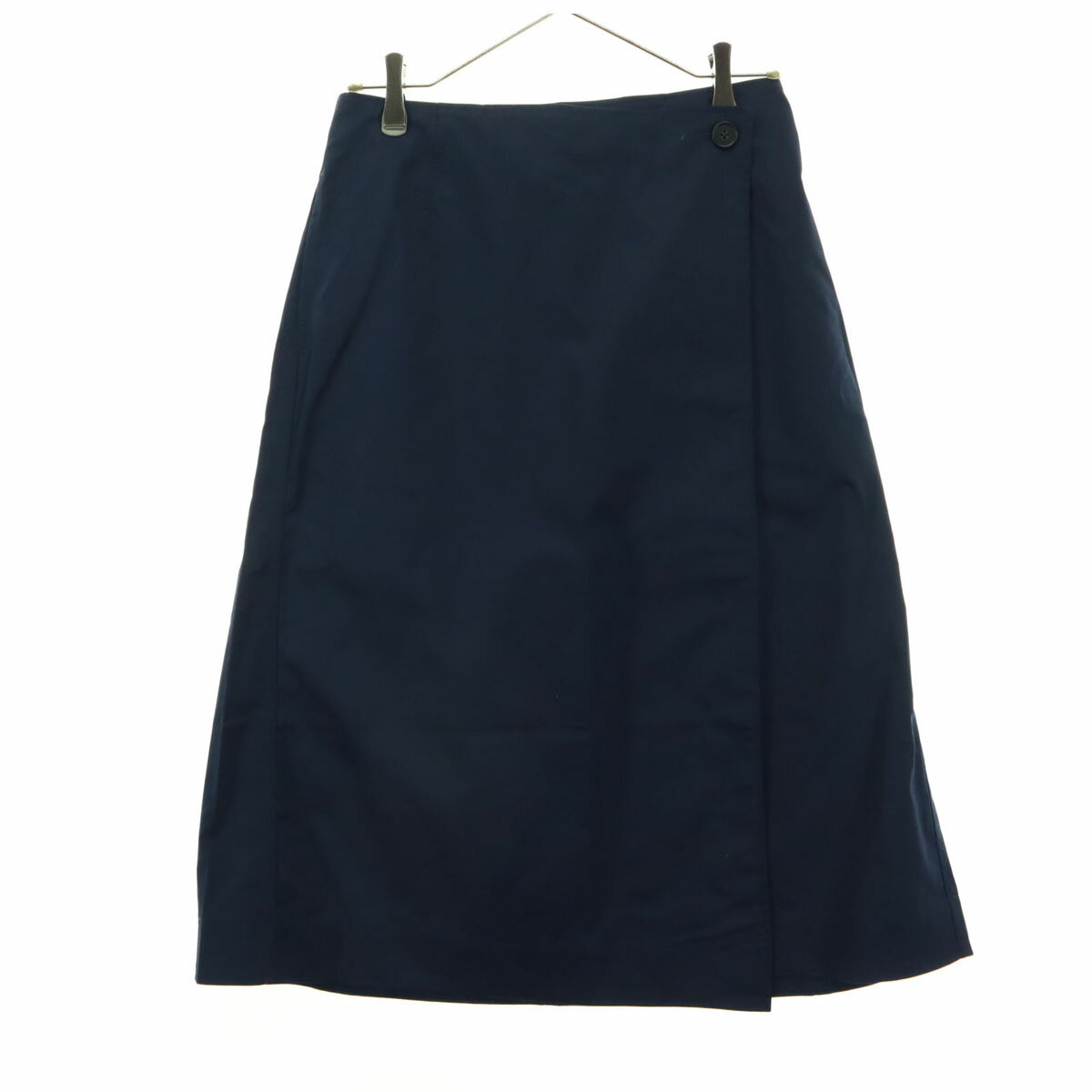 樂天商城 - 古着 未使用 UNIQLO ユニクロ ミディ丈 ラップスカート L ネイビー レディース 【中古】