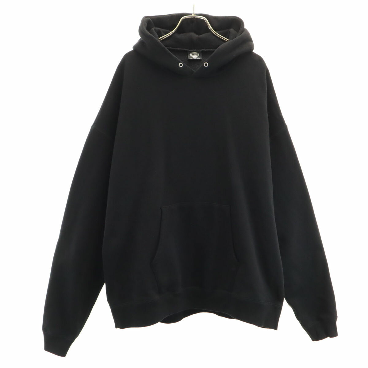 古着 FREAK'S STORE フリークスストア 長袖 スウェットパーカー S ブラック プルオーバー 裏起毛 メンズ 【中古】
