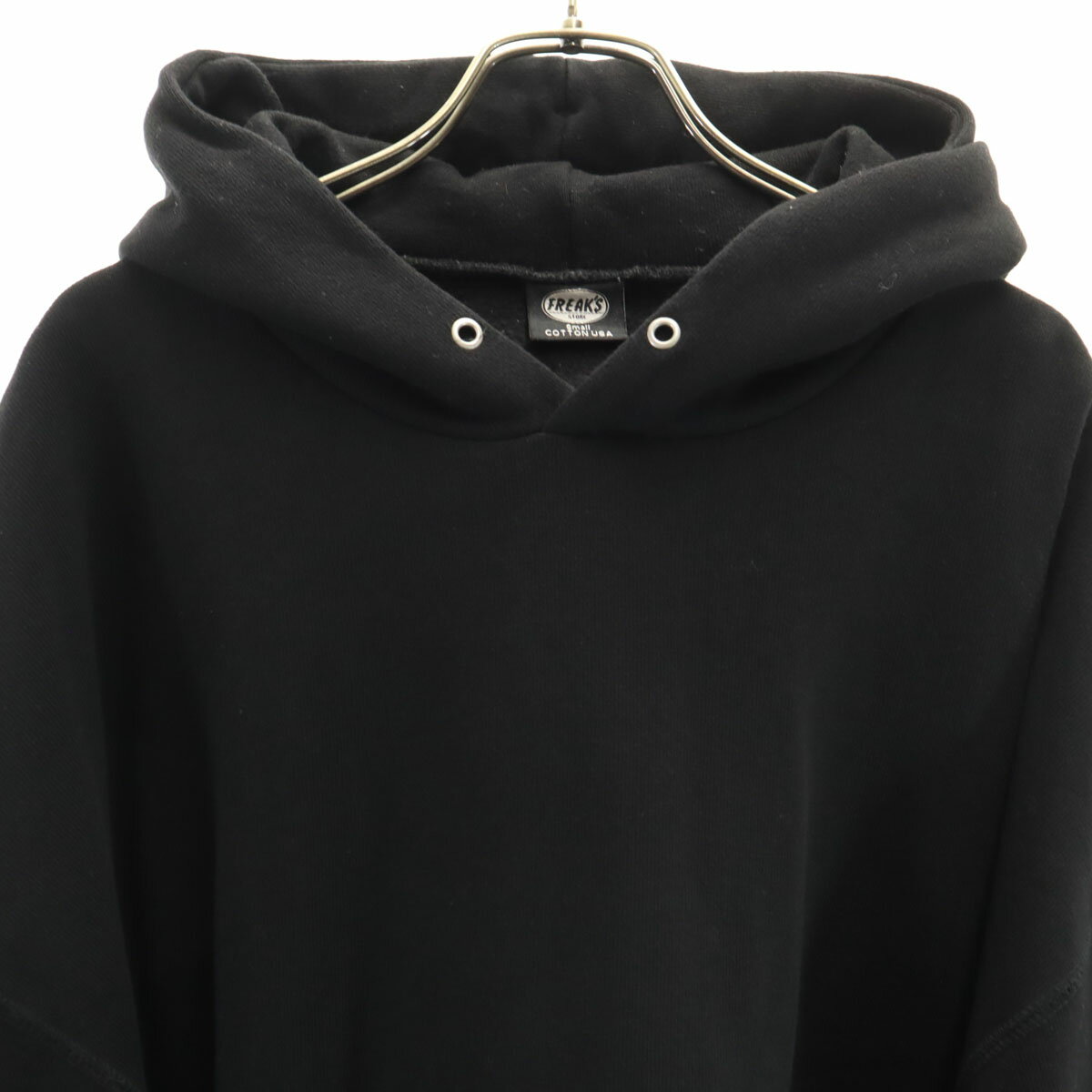 古着 FREAK'S STORE フリークスストア 長袖 スウェットパーカー S ブラック プルオーバー 裏起毛 メンズ 【中古】