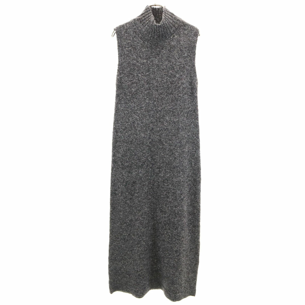 古着 ZARA ザラ ノースリーブ ニット ロングワンピース L グレー レディース 【中古】(4)