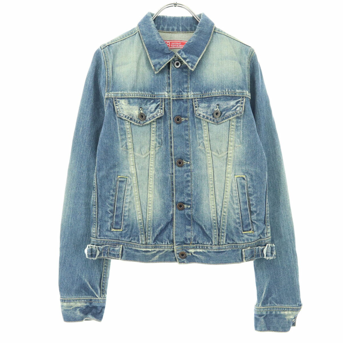 ジョンブル 日本製 長袖 デニムジャケット F ブルー Johnbull メンズ 【詳細】デニムならではの色褪せやダメージがございます。破れ等の目立ったダメージはございませんが、古着にご理解の上ご購入をお願い致します。 コンディションについ...