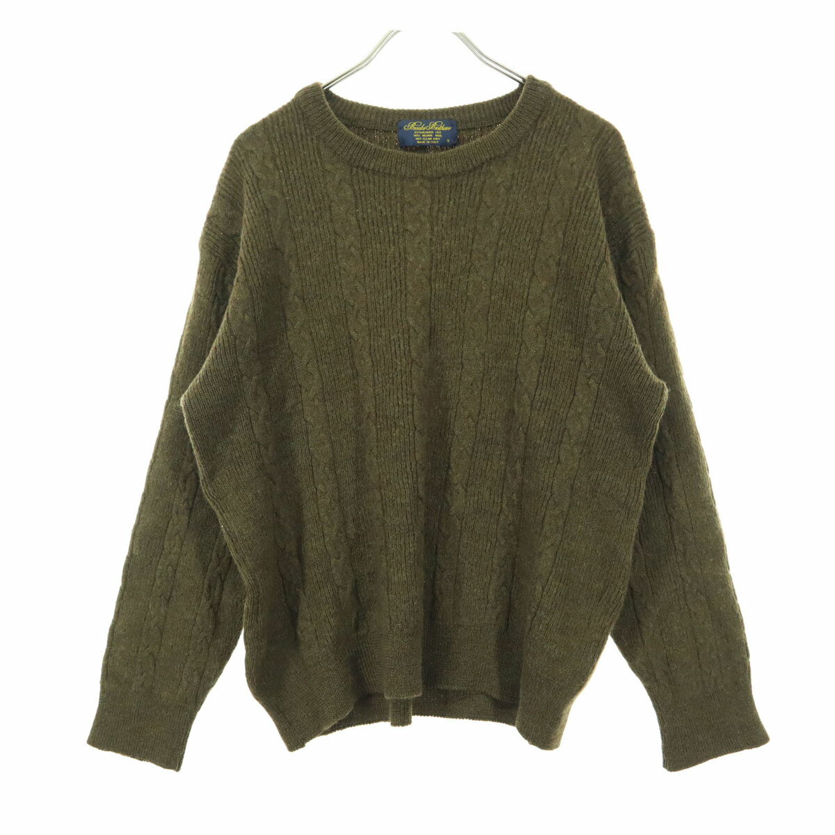 古着 Brooks Brothers ブルックスブラザーズ 90s オールド イタリア製 ウールブレンド 長袖 ニット S ブラウン レディース 【中古】 【PD】