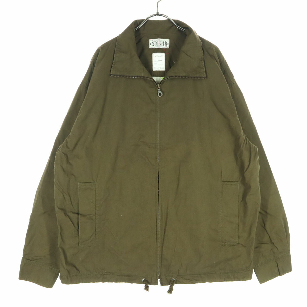 古着 xescape 日本製 長袖 ジップジャケット L ブラウン メンズ 【中古】