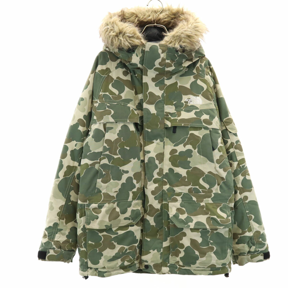 古着 THE NORTH FACE ノースフェイス カモフラ柄 マクマード ダウンパーカー M ベー ...
