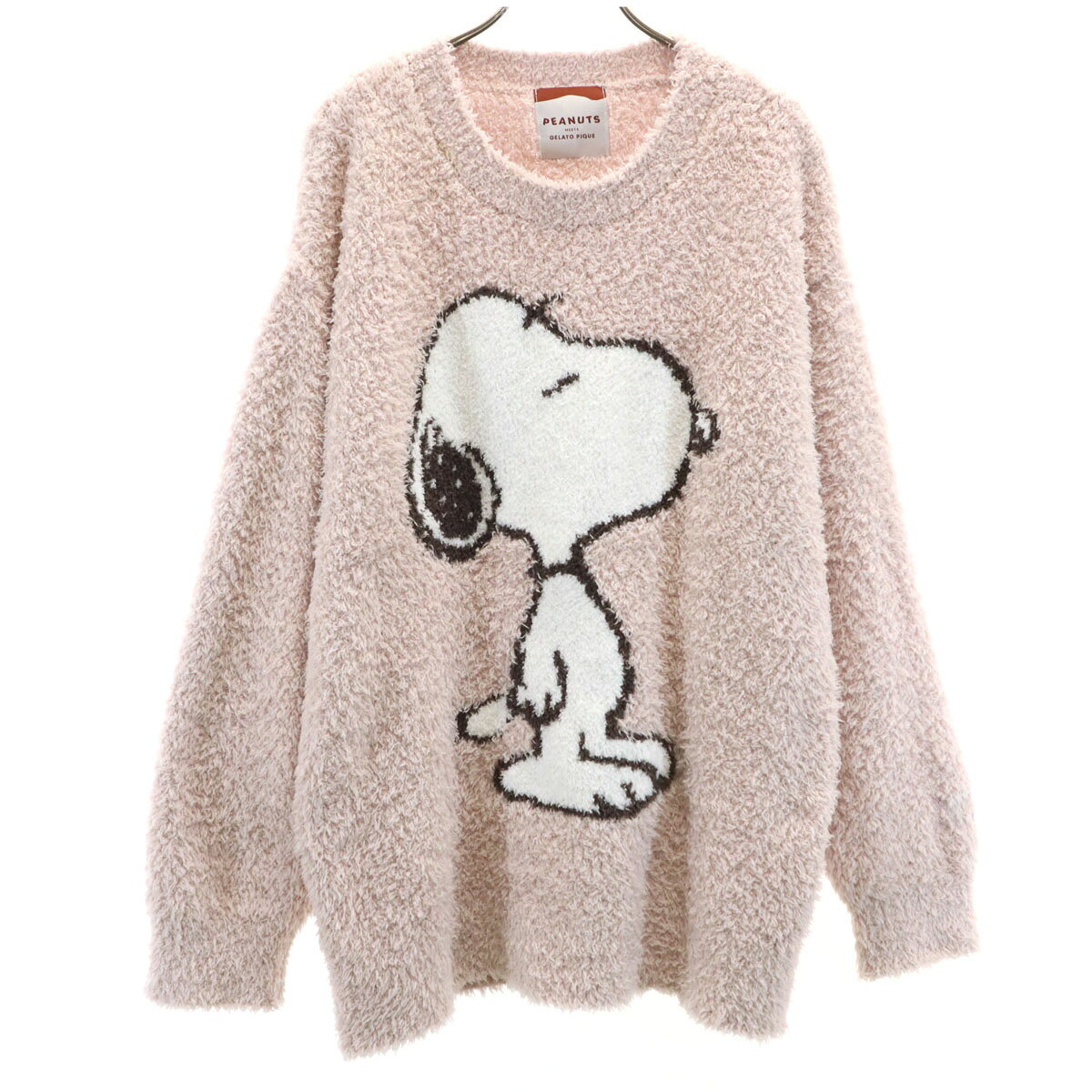 古着 gelato pique ジェラートピケ PEANUTS ピーナッツ コラボ 長袖 ルームウェア F ピンク ふわもこ ..