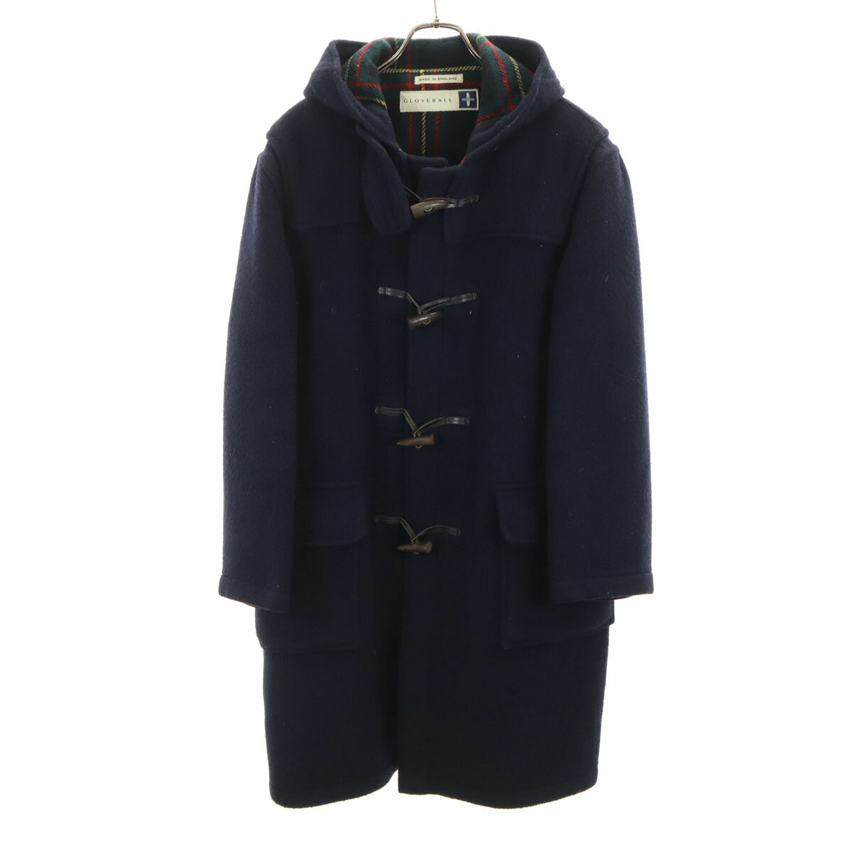 古着 Gloverall グローバーオール 90s ウールブレンド オールド イングランド製 ダッフルコート 52 ネイビー系 メンズ 【中古】