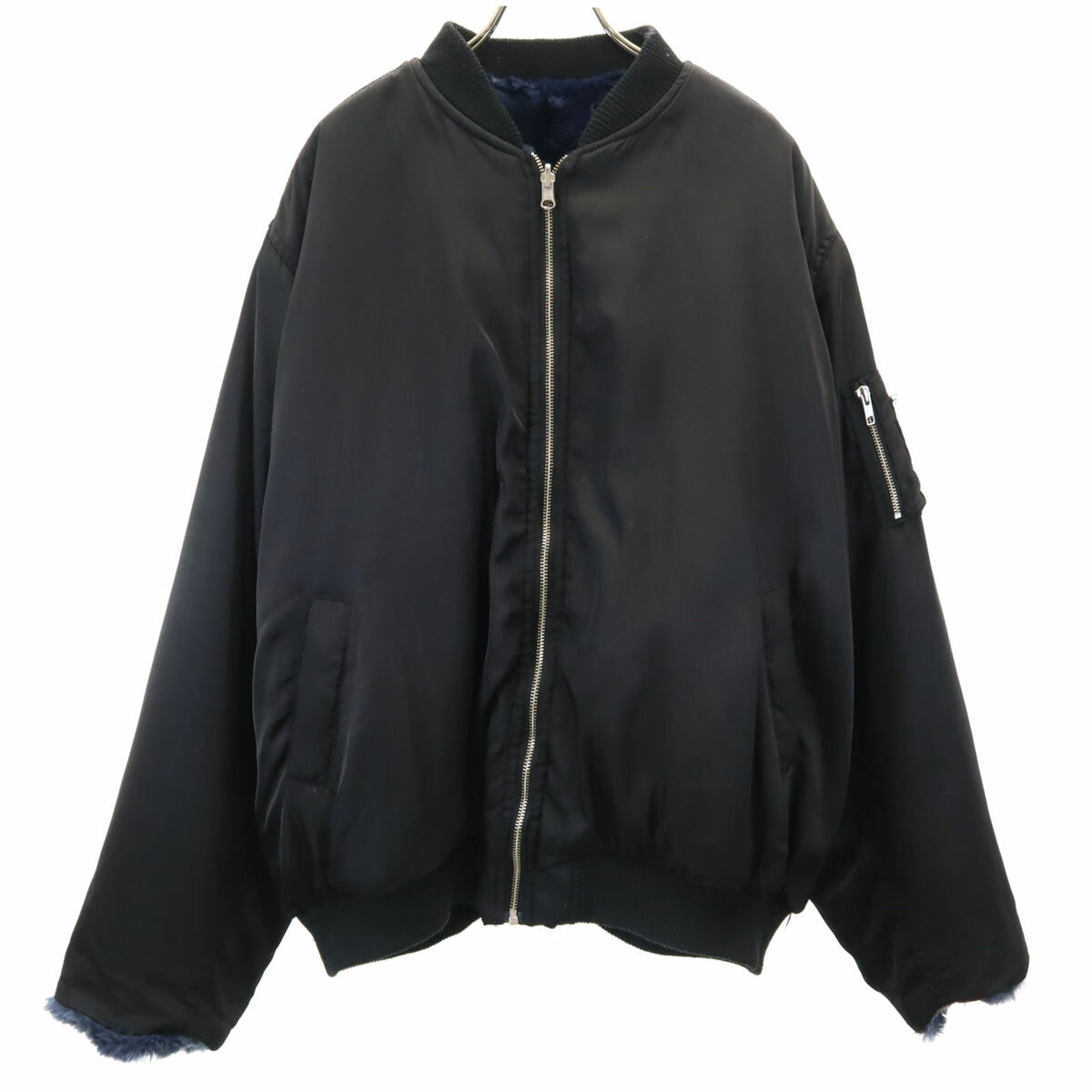 古着 PUNYUS プニュズ リバーシブル MA-1 フライトジャケット 4 ブラック メンズ 【中古】