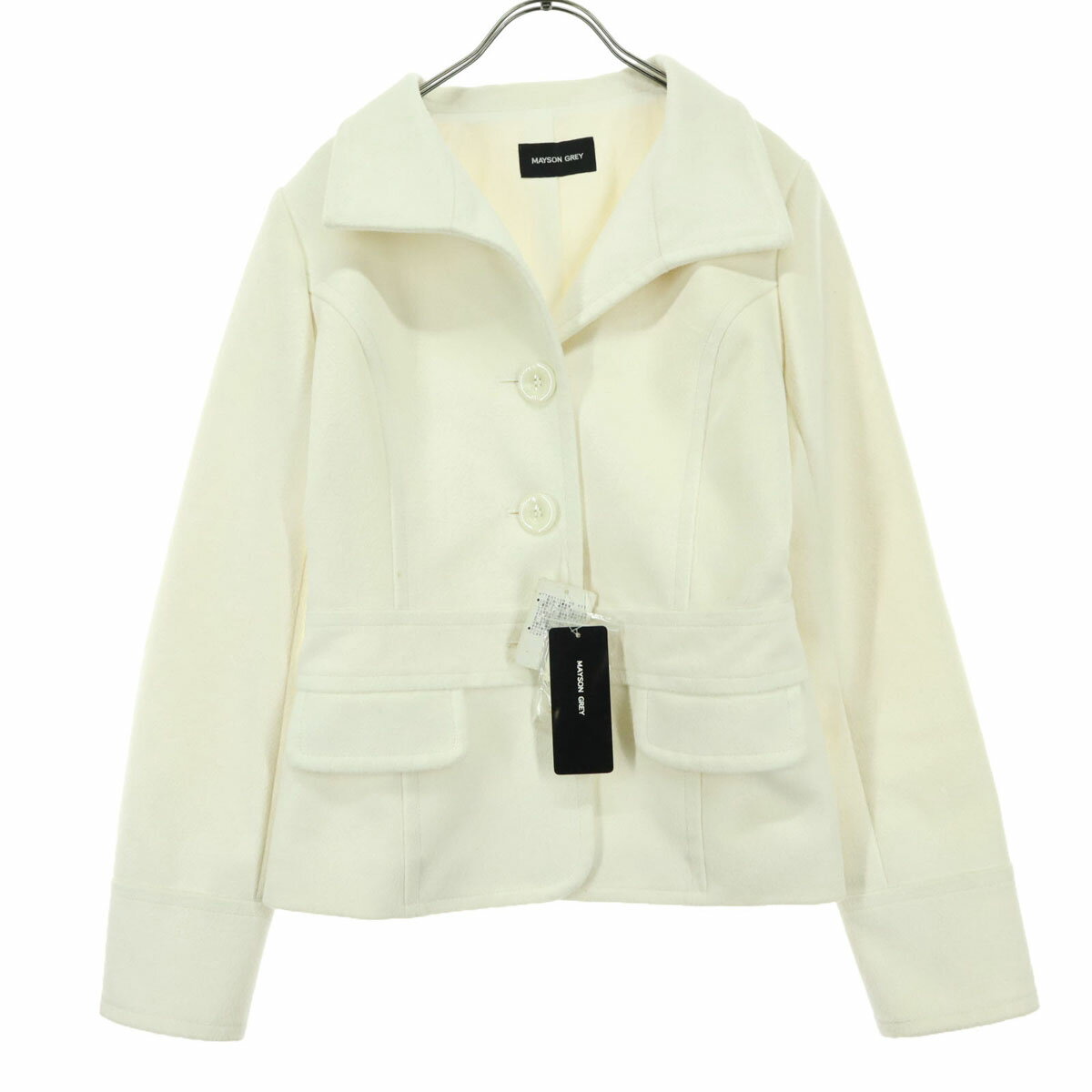 古着 MAYSON GREY メイソングレイ 長袖 ジャケット 2 ホワイト レディース 【中古】 【PD】