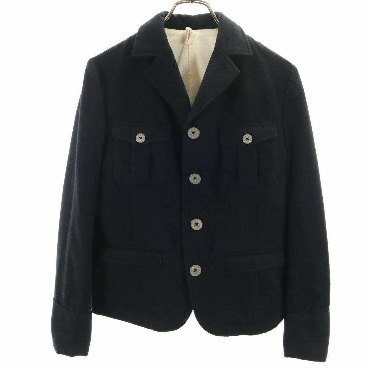 古着 R by 45rpm フォーティファイブアールピーエム 日本製 ウールブレンド ジャケット 3 ネイビー レディース 【中古】