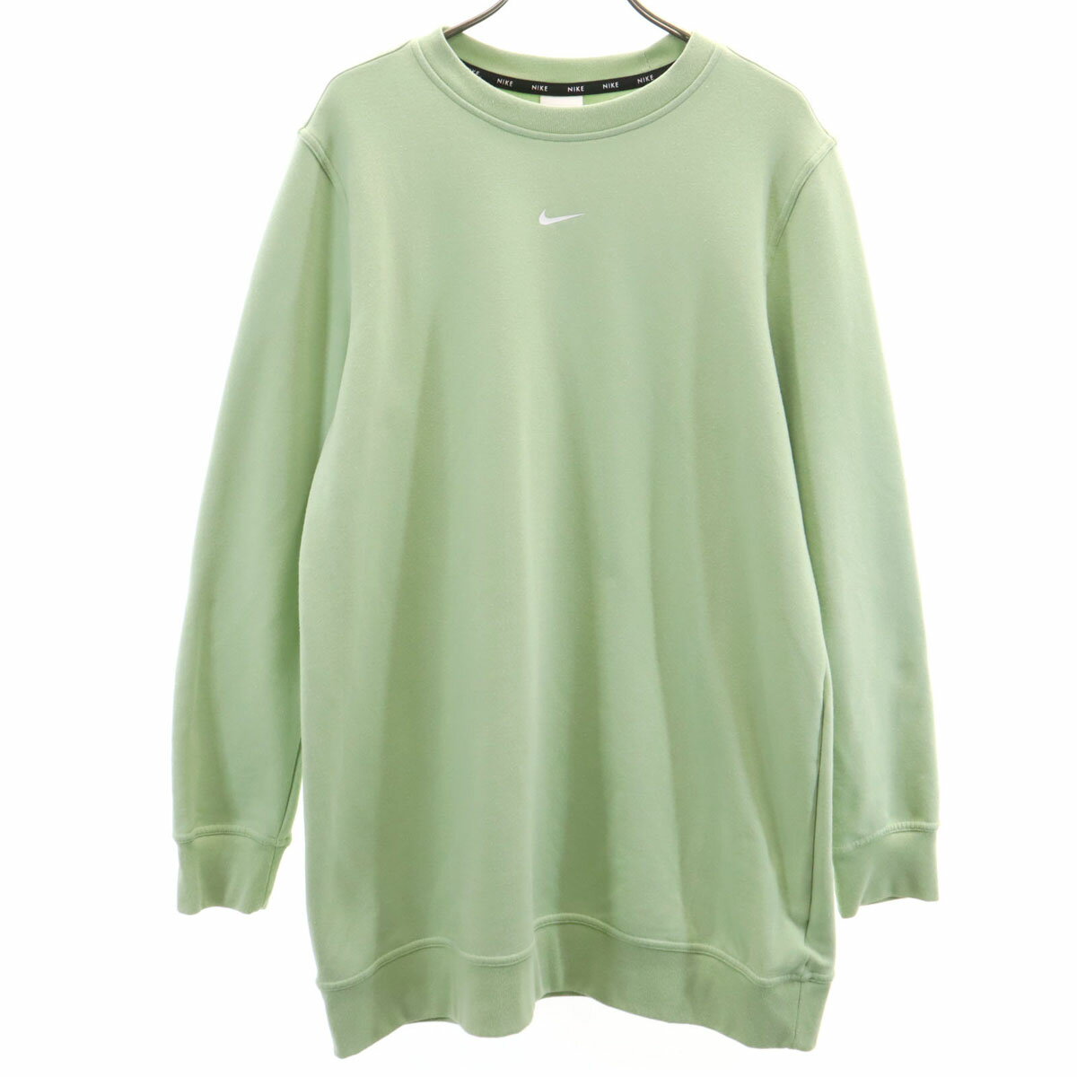 古着 NIKE ナイキ 長袖 チュニック丈 スウェット L 黄緑系 レディース 【中古】