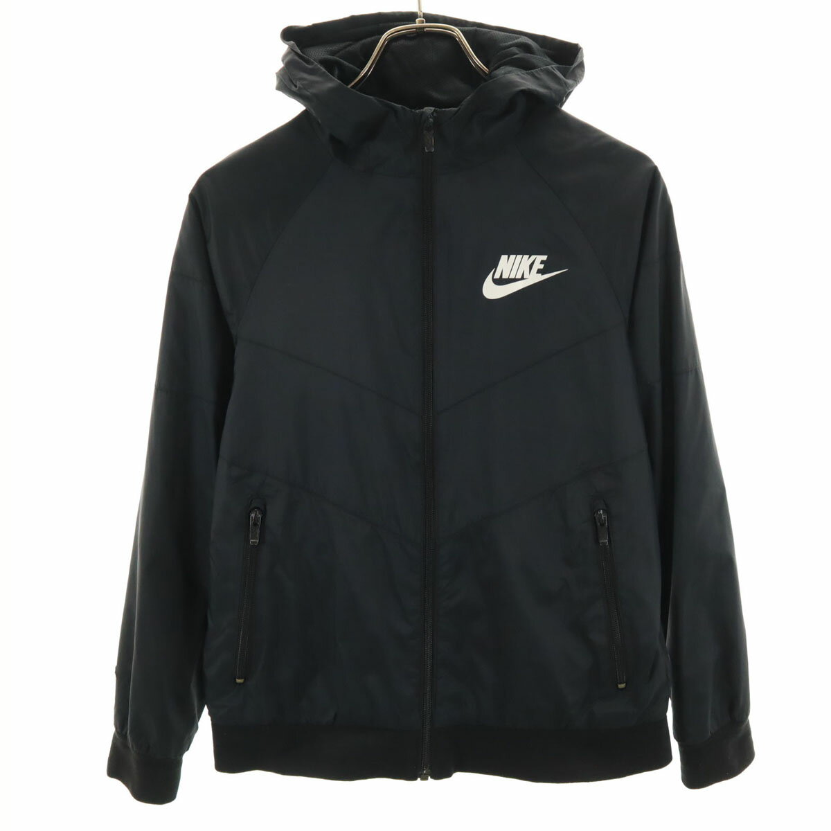 Rakuten - 古着 NIKE ナイキ ウインドブレーカー L ブラック ジャケット 裏メッシュ キッズ 【中古】