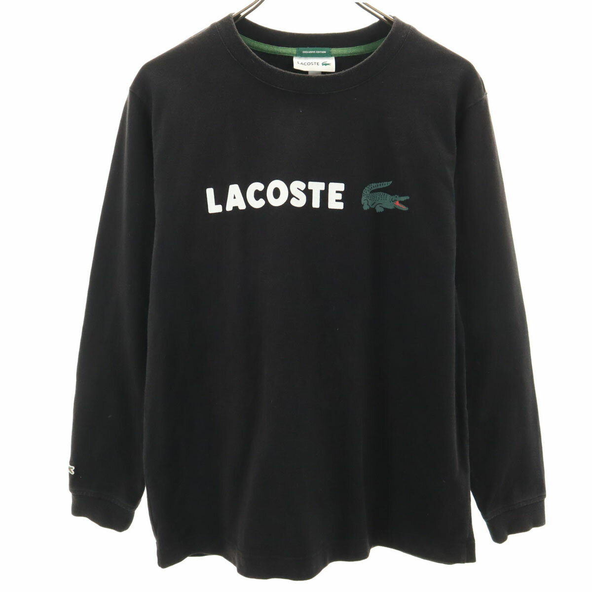 樂天商城 - 古着 LACOSTE ラコステ 日本製 長袖 Tシャツ XXS ブラック ロンT メンズ 【中古】