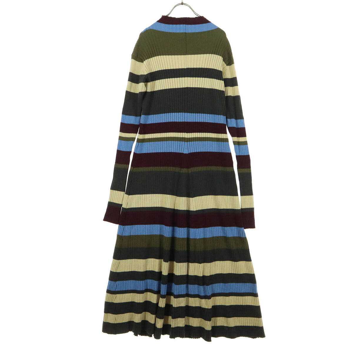 古着 美品 Mila Owen ミラオーウェン ボーダー柄 長袖 ニット ロングワンピース 0 09WN0214163 レディース 【中古】 space01-10744658 古着、USED専門百貨店BIG2nd パッケージ画像
