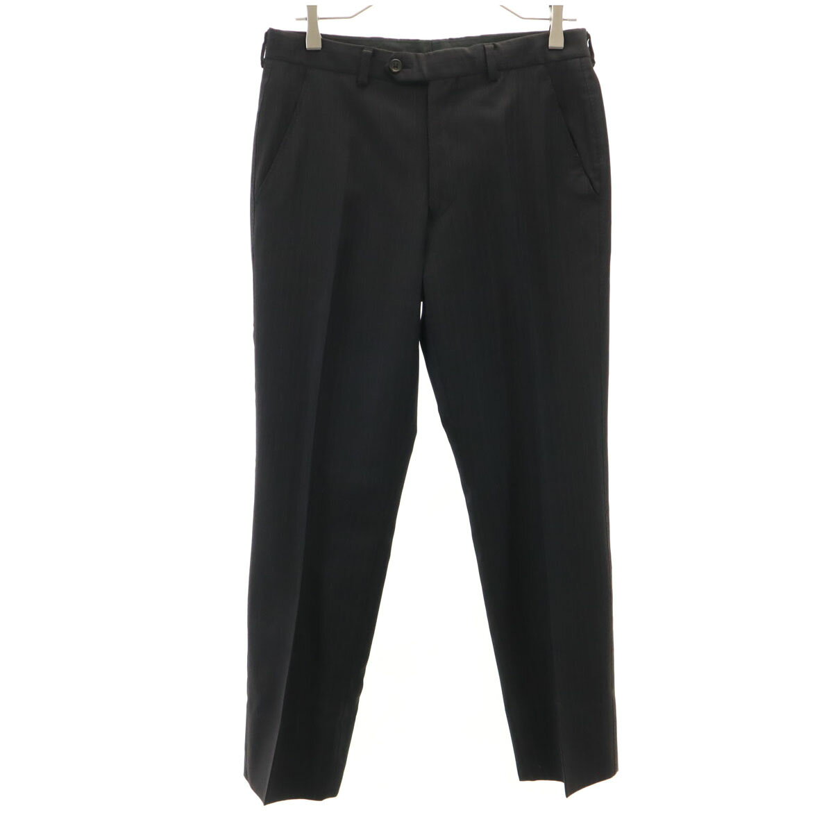 古着 Paul Smith LONDON ポールスミスロンドン 日本製 ストライプ柄 スラックスパンツ S チャコールブラック メンズ 【中古】 【PD】