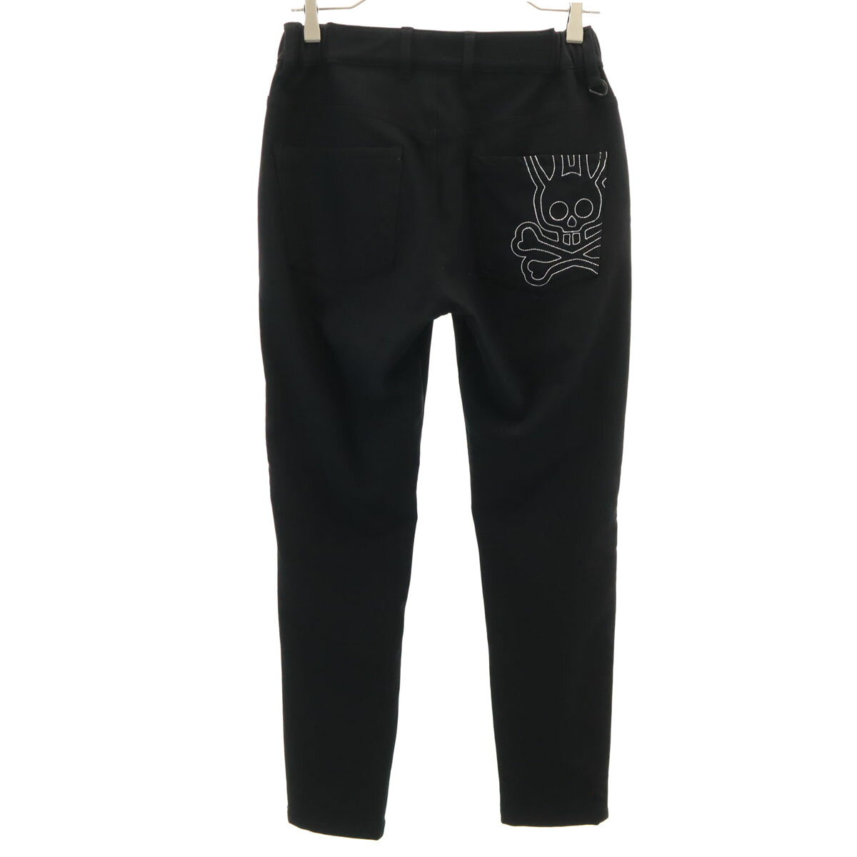古着 Psycho Bunny サイコバニー ゴルフ ロングパンツ 1 ブラック ストレッチ レディース 【中古】