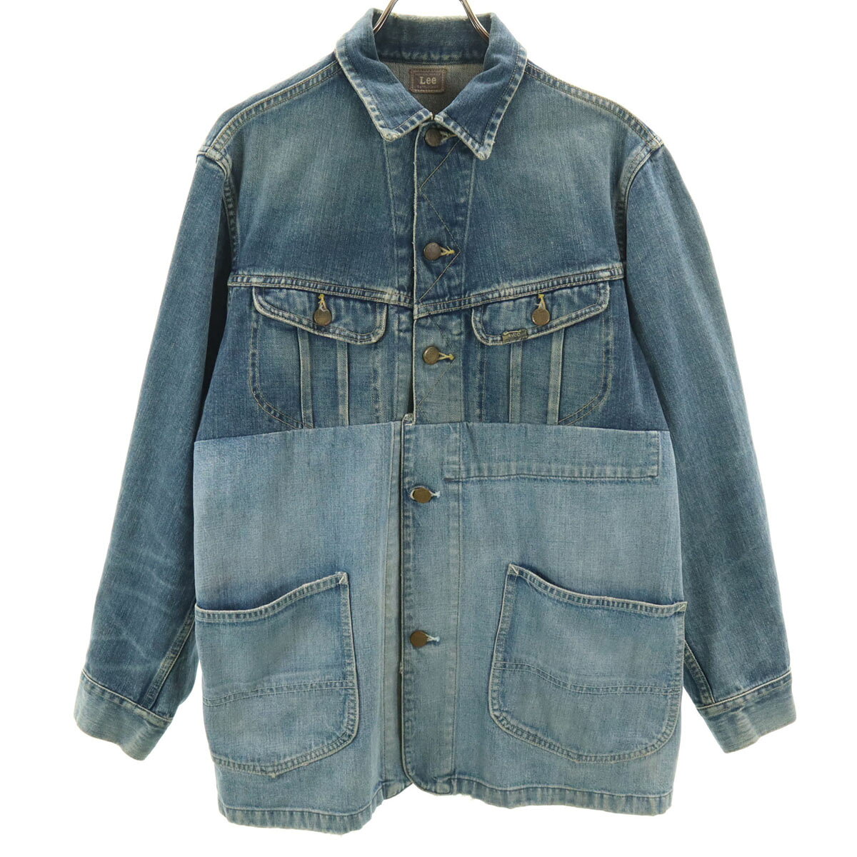 やーま Lee カバーオール　M 復刻　デニム　色落ちあり やーま 様専用Lee カバーオール M 復刻 デニム 色落ちあり - メルカリ