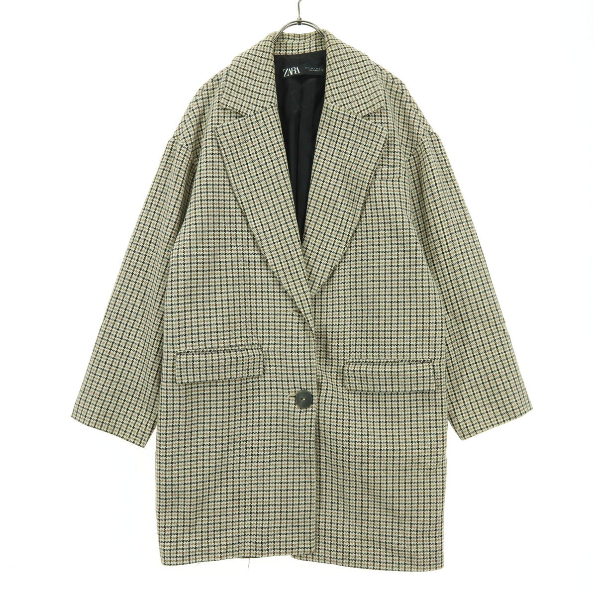 ZARA ZW COLLECTION フリンジチェック柄ジャケット スペイン発送 (ZARA 