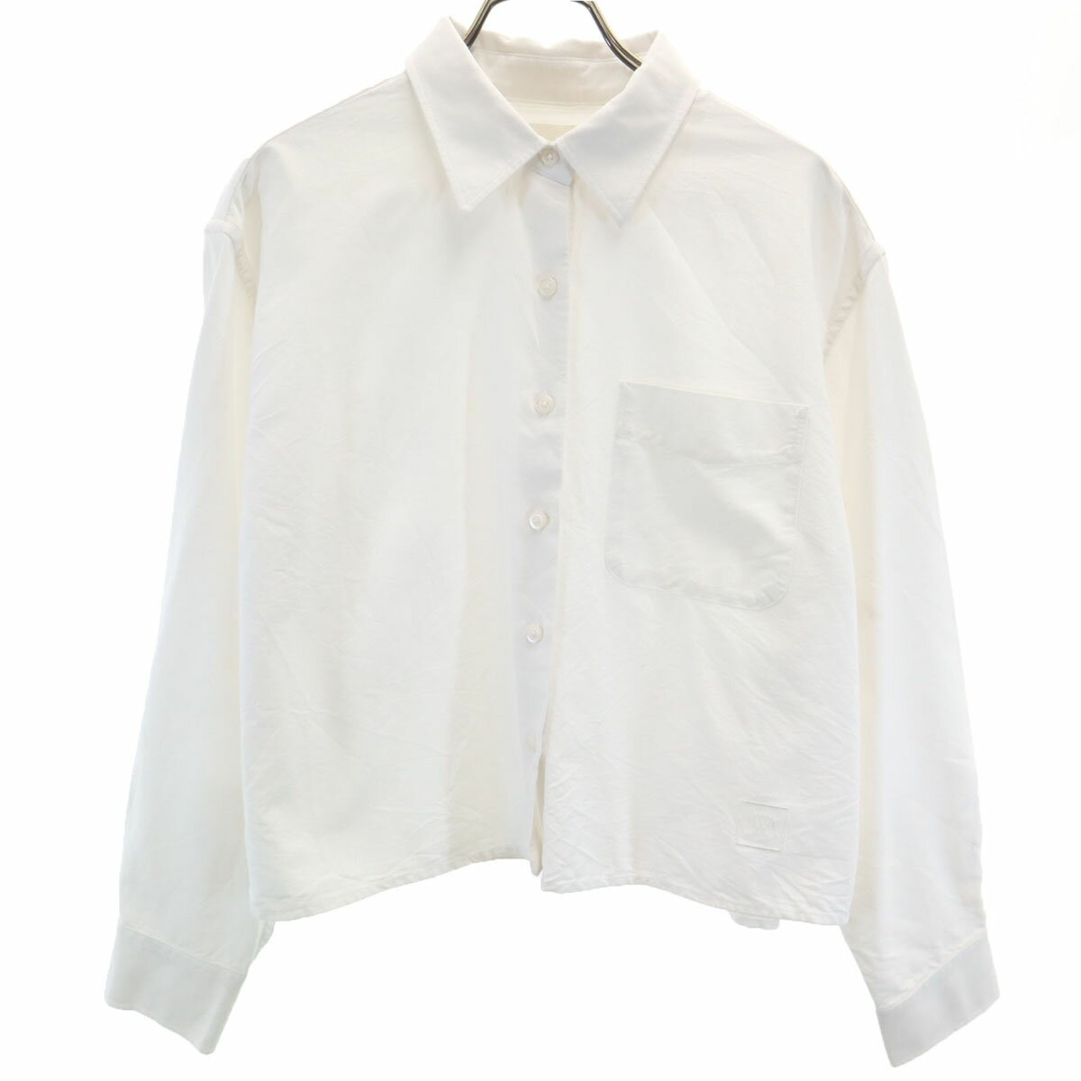 樂天商城 - 古着 UNIQLO ユニクロ JW ANDERSON JWアンダーソン コラボ 長袖 オックスフォードシャツ M ホワイト レディース 【中古】