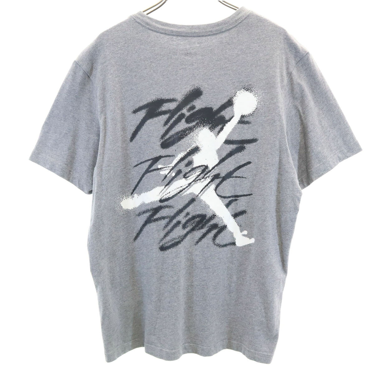 古着 AIR JORDAN エアジョーダン ジャンプマンロゴ 半袖 Tシャツ L グレー NIKE ナイキ メンズ