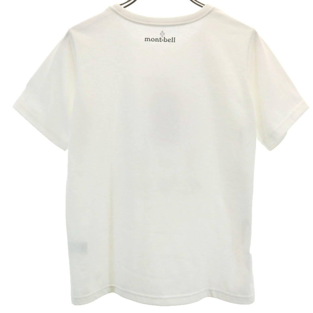 古着 mont-bell モンベル 鳥と山男 半袖 Tシャツ M ホワイト 畦地梅太郎 レディース 【中古】