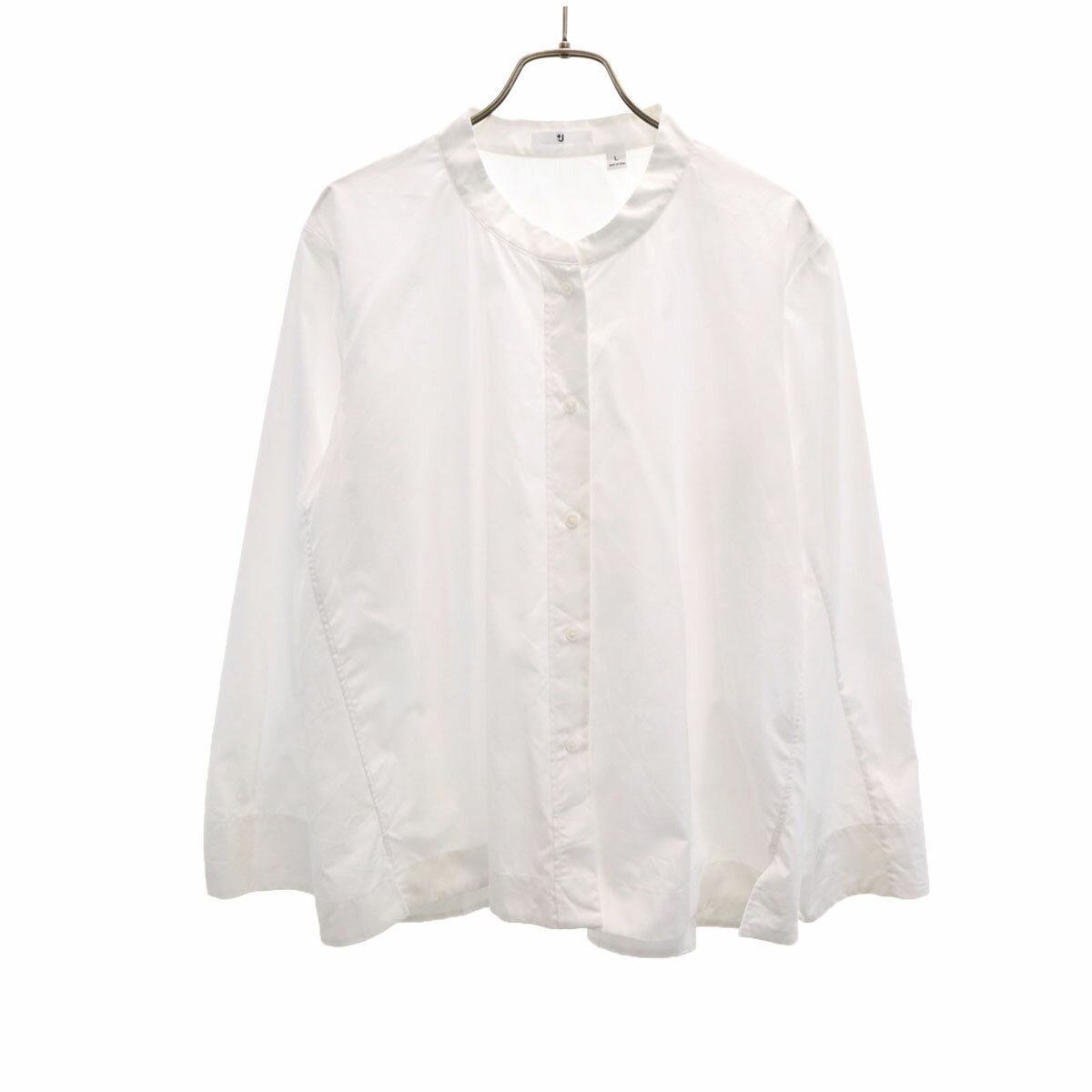 古着 UNIQLO +J ユニクロ プラスジェイ 長袖 スーピマコットン シャツ L ホワイト ジルサンダー レディース 【中古】