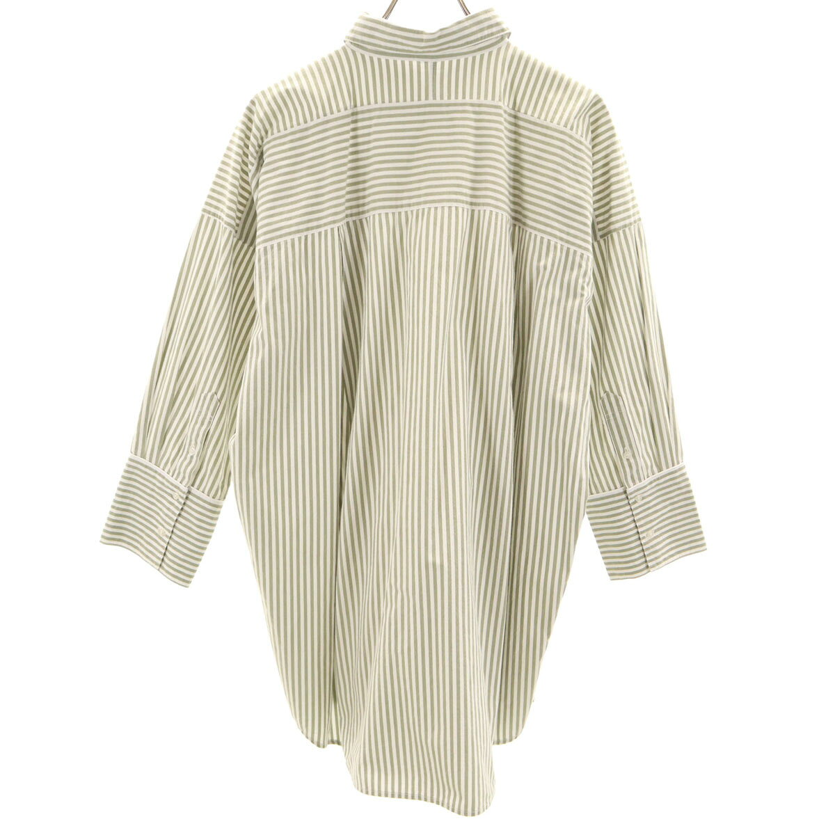 古着 Mila Owen ミラオーウェン ストライプ柄 長袖 隠しボタンダウン シャツワンピース F ホワイト レディース 【中古】 【PD】 space01-10754182 古着、USED専門百貨店BIG2nd サンプル画像2