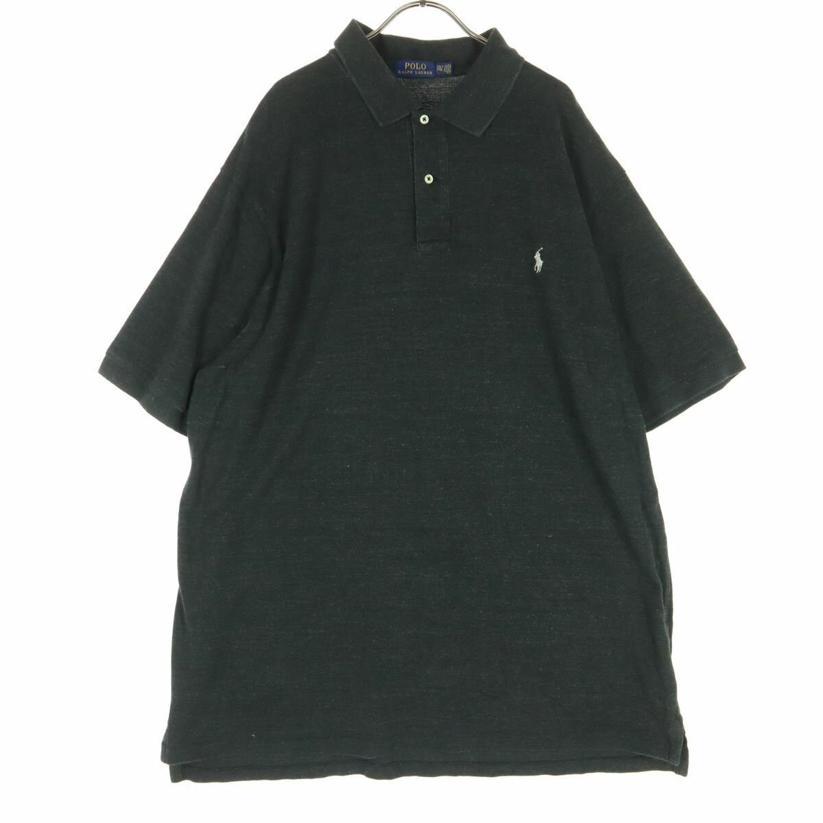古着 POLO RALPH LAUREN ポロラルフローレン ワンポイントロゴ 半袖 ポロシャツ 2XLT ダークグレー メンズ 【中古】