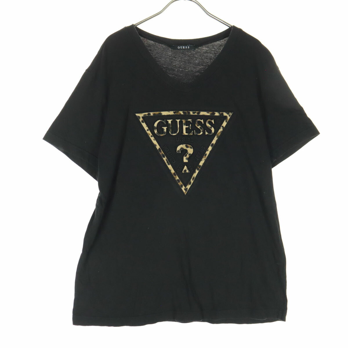 樂天商城 - 古着 Guess ゲス フロントプリント 半袖 Tシャツ XL ブラック レディース 【中古】