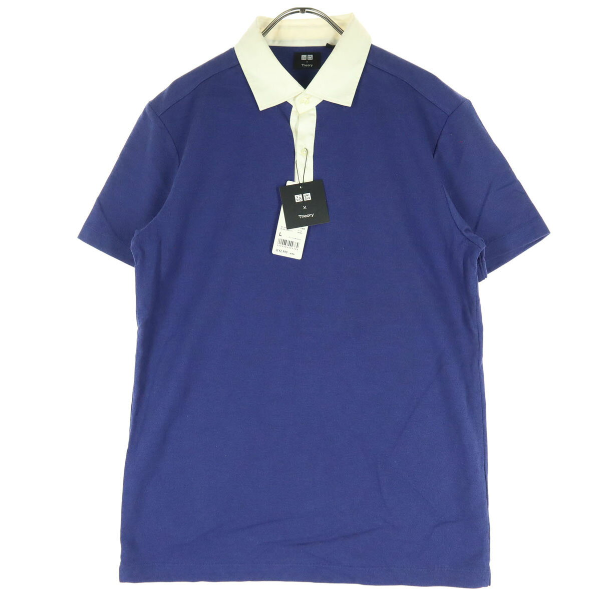 古着 UNIQLO ユニクロ セオリー Theory コラボ 半袖 ポロシャツ L ブルー メンズ 【中古】