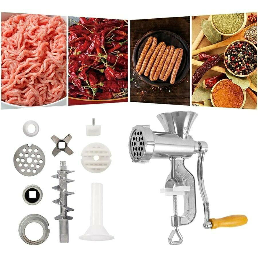 家庭用 多機能 手動式 ミンサー ひき肉器 ソーセージマシン ミートグラインダー ソーセージ作り 唐辛子 最新 手動挽肉機 ミンチ機 腸詰め ステンレス 刀 手作り