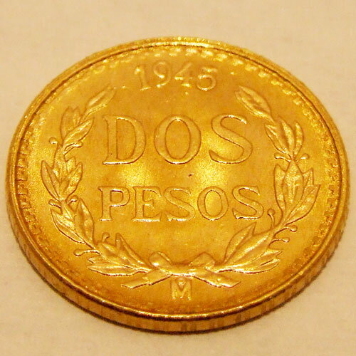 【楽天市場】【金コイン】メキシコ2ペソ金貨 1945年刻印 メキシコ合衆国発行：金貨と銀貨＆純金アクセの-SPACE-