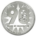 純銀コイン ミッキーマウス 誕生90周年記念銀貨 1オンス 2018年製 クリアケース入り純銀 銀 シルバー コイン 品位 99.9 硬貨 貨幣 記念コイン disney mickey ディズニー